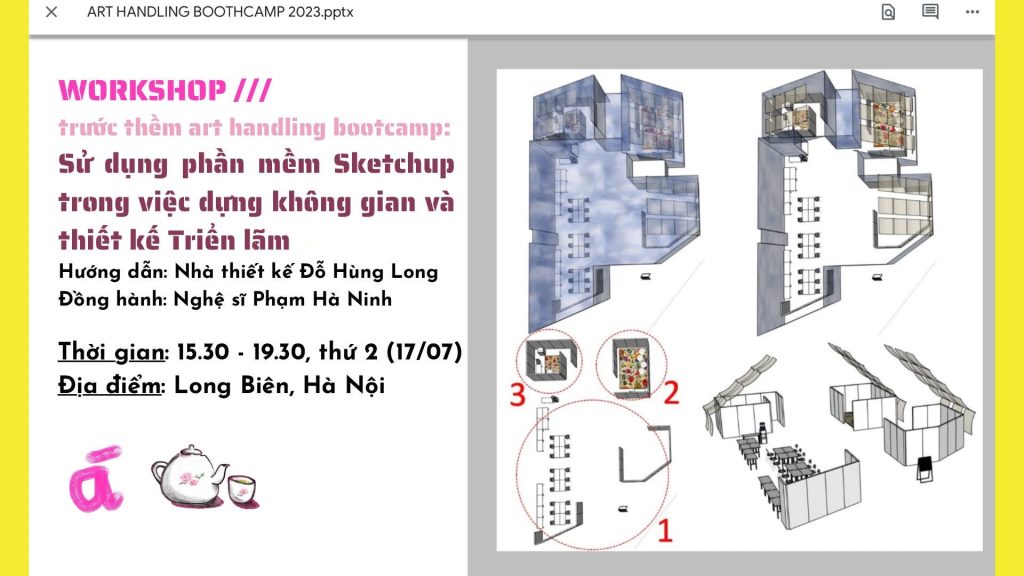 Workshop “Using SketchUp software in space construction and exhibition design”